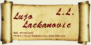 Lujo Lackanović vizit kartica